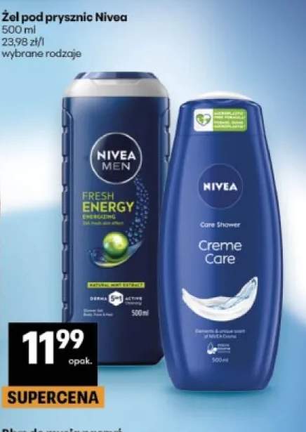 Żel pod prysznic Nivea Men Fresh Energy +1 wariant