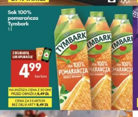 Sok pomarańcza Tymbark 100%