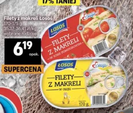 Filety z makreli w sosie pomidorowym Łosoś +1 wariant