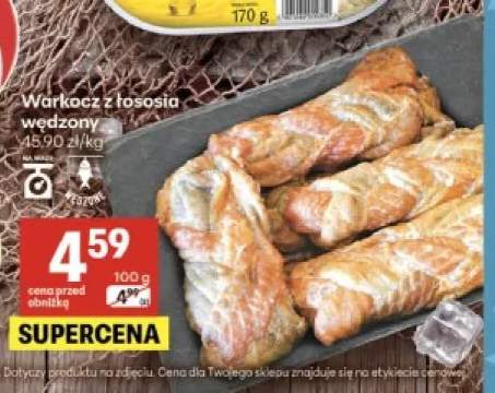 Warkocz z łososia wędzony