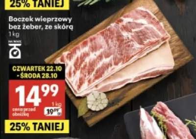 Boczek wieprzowy bez żeber ze skórą