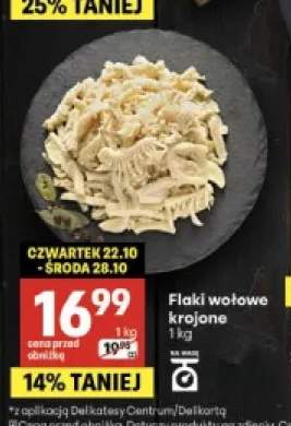 Flaki wołowe krojone