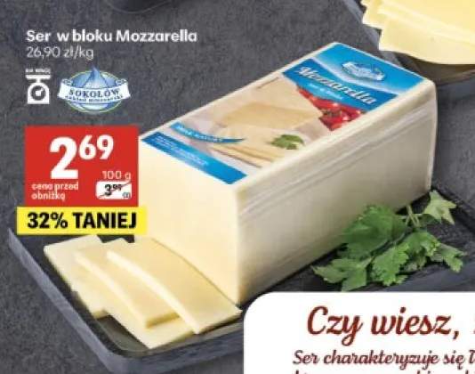 Ser w bloku mozzarella Sokołów