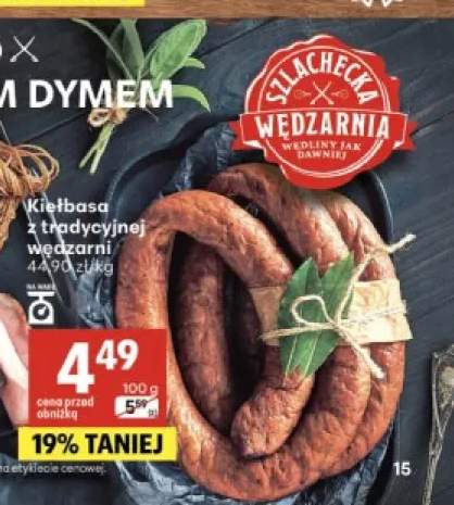 Kiełbasa z tradycyjnej wędzarni Szlachecka Wędzarnia