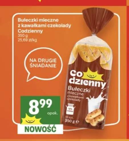Bułeczki mleczne z kawałkami czekolady Codzienny