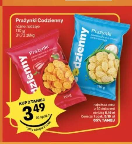 Prażynki ziemniaczane o smaku paprykowym Codzienny +1 wariant