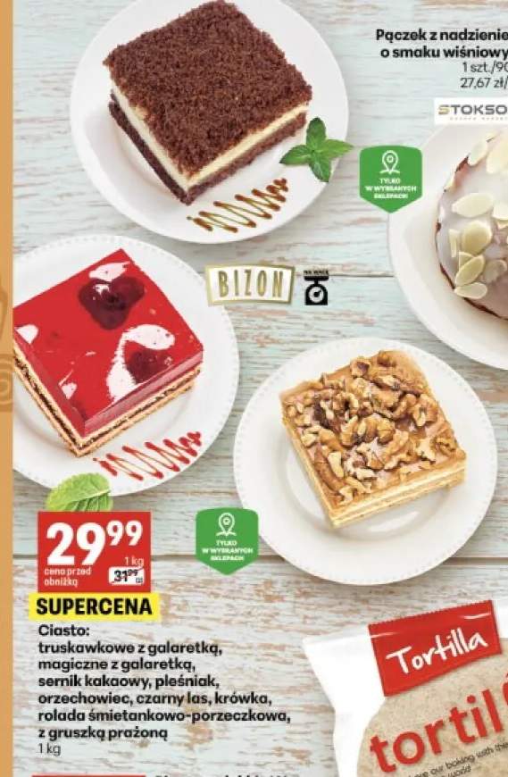 Ciasto truskawkowe z galaretką Bizon +8 wariantów