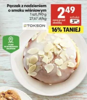 Pączek z nadzieniem o smaku wiśniowym Stokson