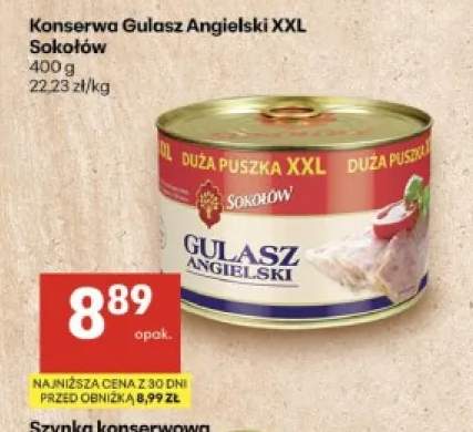 Konserwa Gulasz Angielski XXL Sokołów