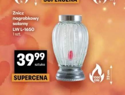 Znicz nagrobkowy solarny Lw L-1650