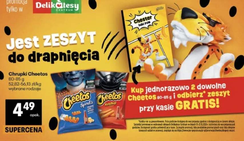 Chrupki Cheetos Spirals cheese with ketchup +1 wariant
