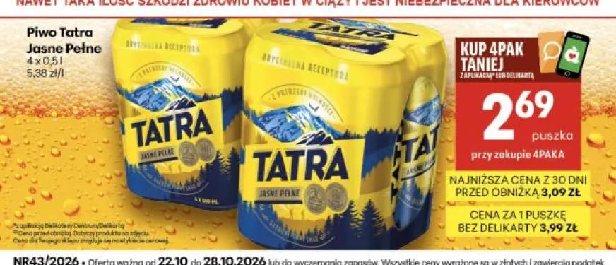 Piwo Tatra 4-pak