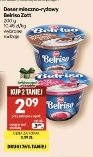 Deser mleczno-ryżowy Belriso Zott