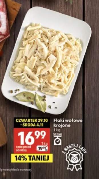 Flaki wołowe krojone