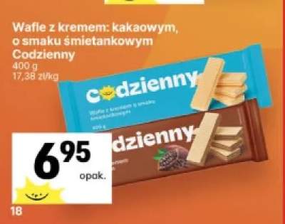Wafle z kremem kakaowym Codzienny +1 wariant