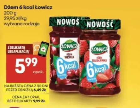 Dżem 6 kcal truskawka Łowicz +1 wariant