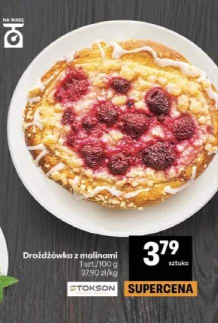 Drożdżówka z malinami Stokson