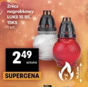 Znicz nagrobkowy Luks 15 Bs +1 wariant
